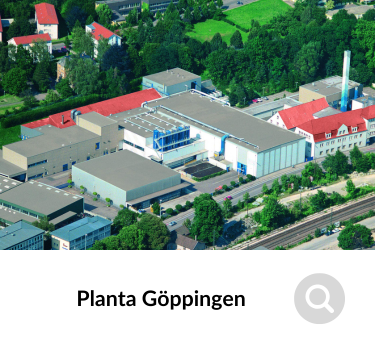 Prédio da fábrica de Göppingen visto de cima